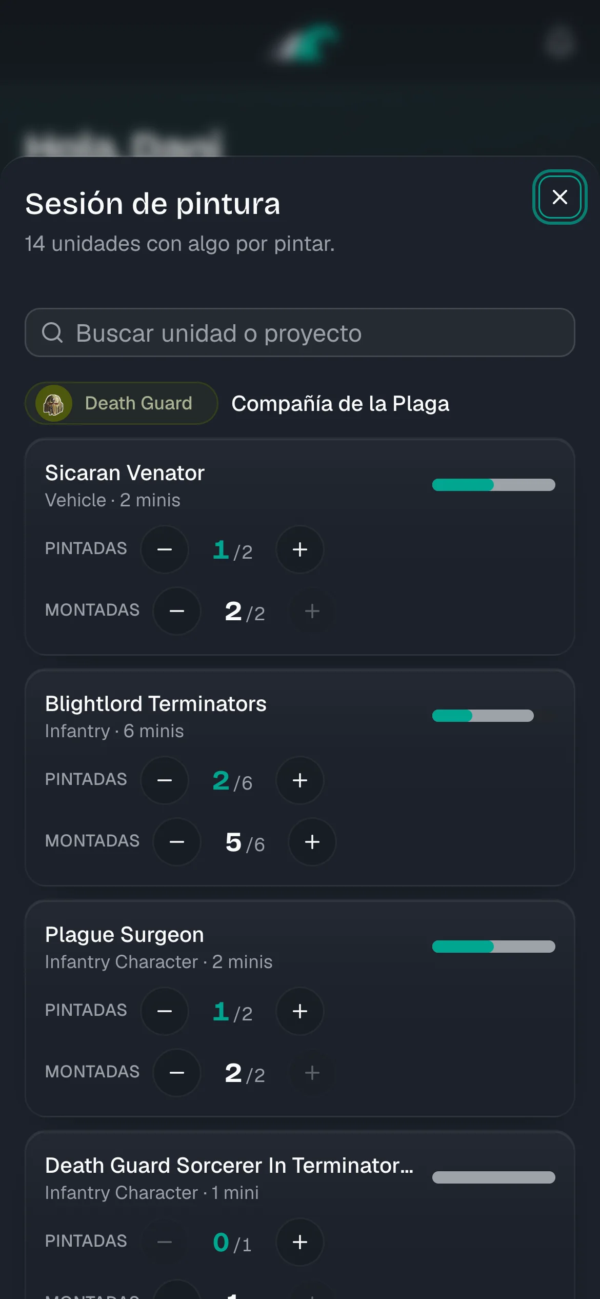Marca lo que montas y pintas